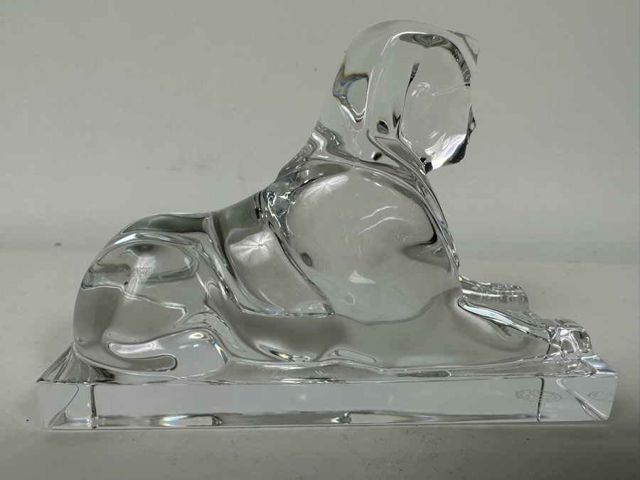 Baccarat France Crystal Egyptian Sphinx Figurine Paperweight 5W X 3H [Photo 6]