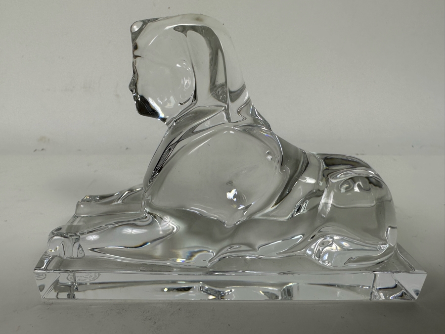 Baccarat France Crystal Egyptian Sphinx Figurine Paperweight 5W X 3H [Photo 4]