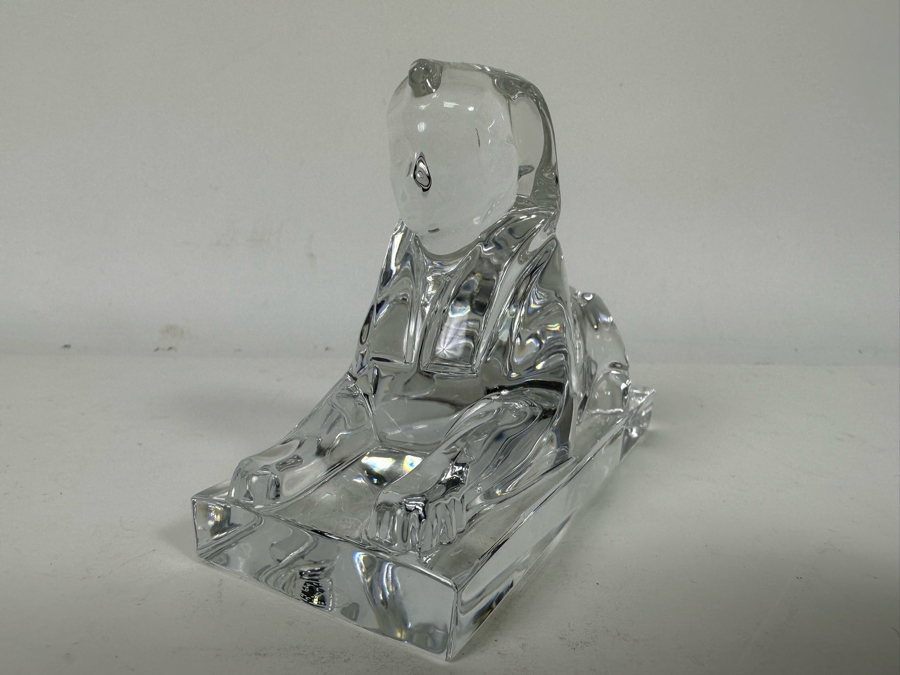 Baccarat France Crystal Egyptian Sphinx Figurine Paperweight 5W X 3H [Photo 5]