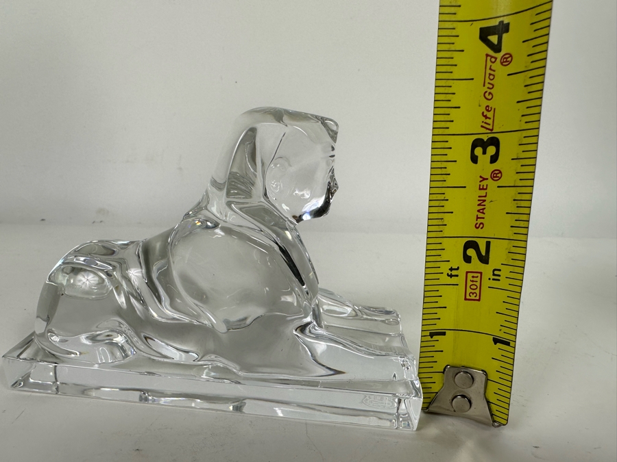 Baccarat France Crystal Egyptian Sphinx Figurine Paperweight 5W X 3H [Photo 9]
