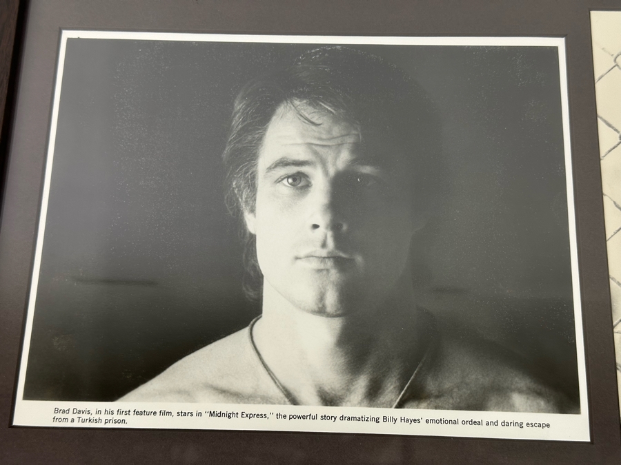 Brad Davis Autograph Along With Various Brad Davis Movie Photographs Framed 34.5 X 11.5 [Photo 7]