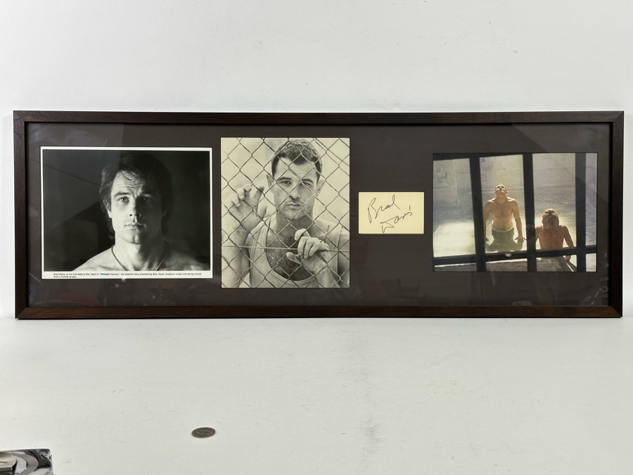 Brad Davis Autograph Along With Various Brad Davis Movie Photographs Framed 34.5 X 11.5 [Photo 2]