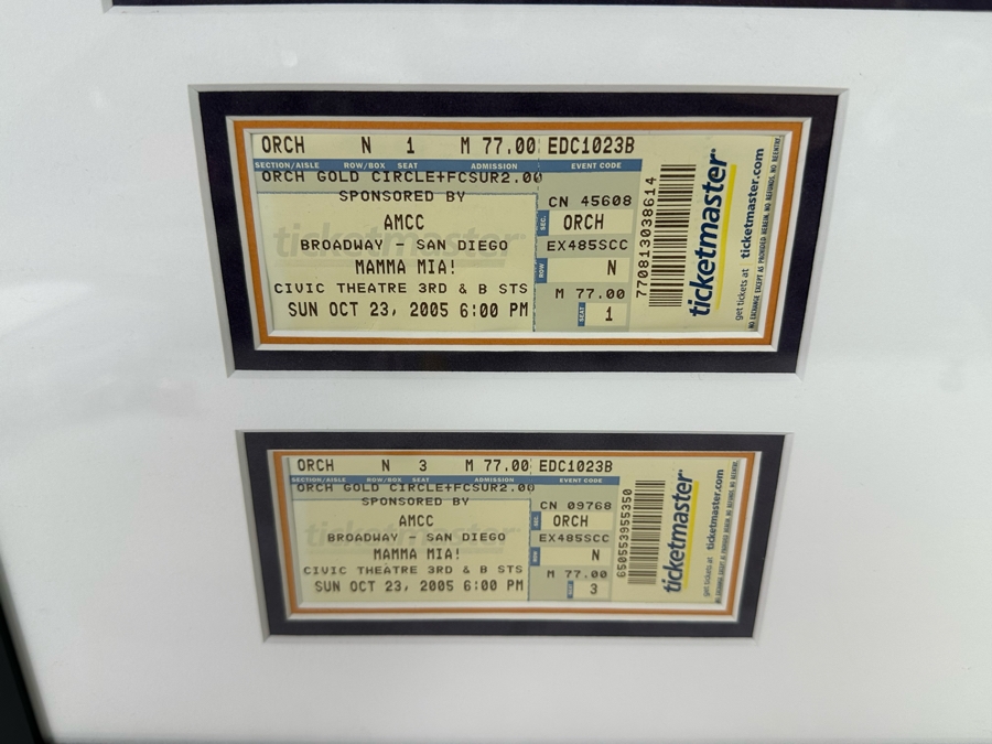 Mamma Mia! Musical Poster Autographed By Cast Members Framed 20.5 X 35 [Photo 5]