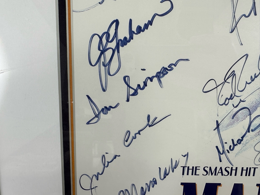 Mamma Mia! Musical Poster Autographed By Cast Members Framed 20.5 X 35 [Photo 12]