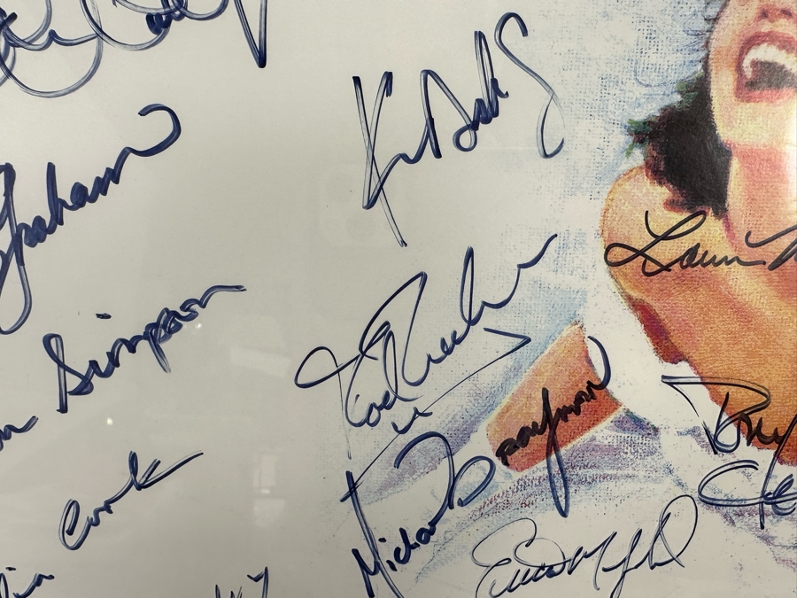 Mamma Mia! Musical Poster Autographed By Cast Members Framed 20.5 X 35 [Photo 11]