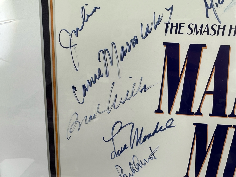 Mamma Mia! Musical Poster Autographed By Cast Members Framed 20.5 X 35 [Photo 13]