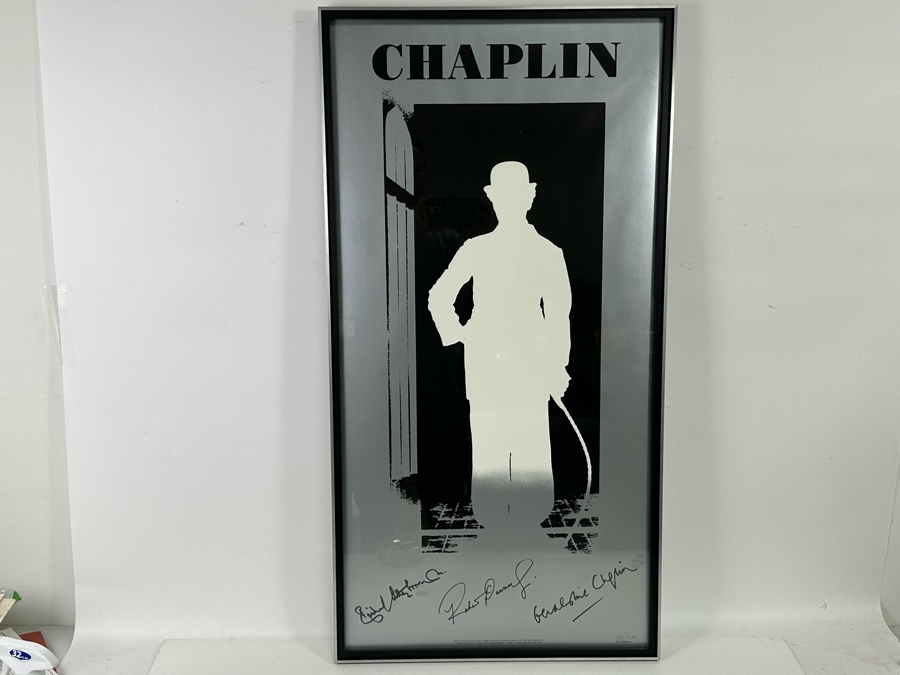 1st Limited Edition Chaplin Movie Poster Robert Downey Jr. Framed 20 X 39 [Photo 2]