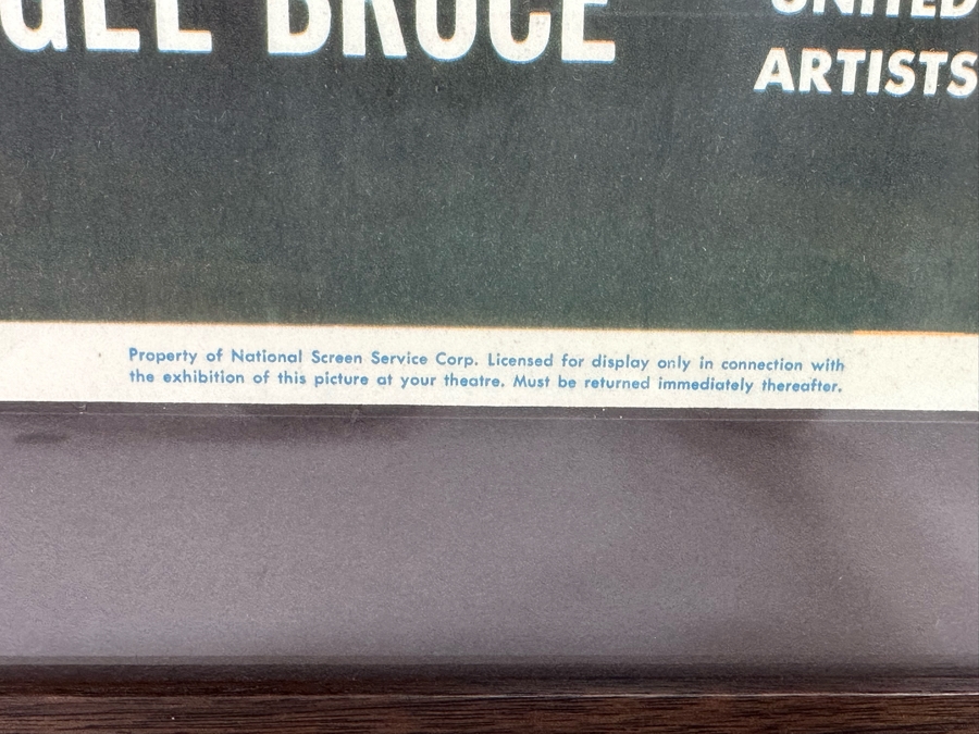 Original 1953 Moview Poster 3 Dimension Bwana Devil United Artists Corporation Framed 18 X 39 [Photo 12]