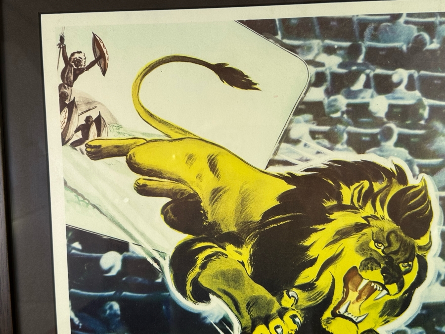 Original 1953 Moview Poster 3 Dimension Bwana Devil United Artists Corporation Framed 18 X 39 [Photo 5]