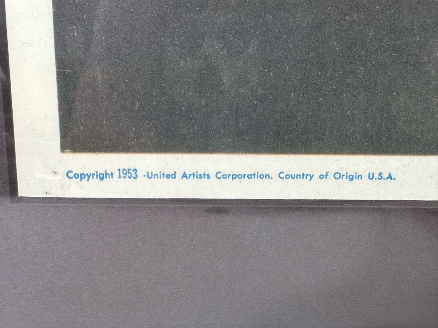 Original 1953 Moview Poster 3 Dimension Bwana Devil United Artists Corporation Framed 18 X 39 [Photo 10]