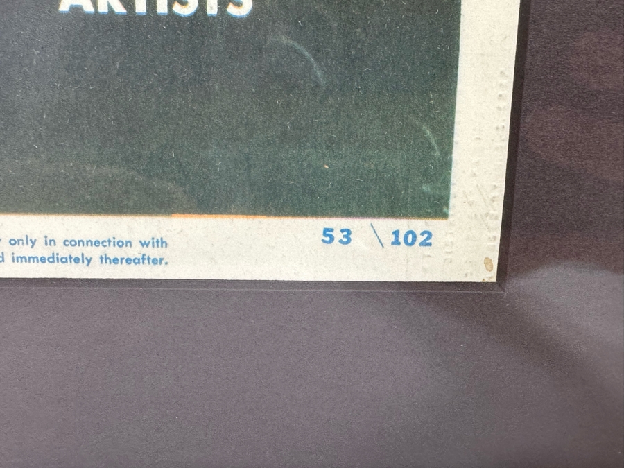 Original 1953 Moview Poster 3 Dimension Bwana Devil United Artists Corporation Framed 18 X 39 [Photo 11]