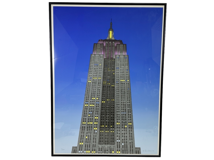 Mike Farnham Limited Edition Silkscreen Print Titled 'The Right To Light' 25.5 X 35.5 1990 Hand Signed Numbered 11 Of 250 Framed With Cert