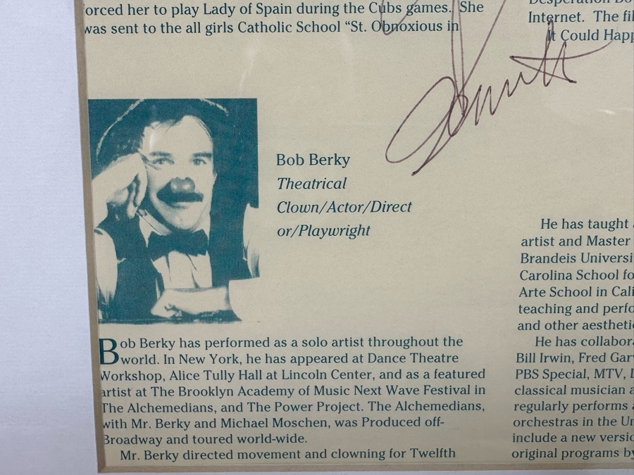 Framed Judy Tenuta Autograph 14.5 X 17 [Photo 6]