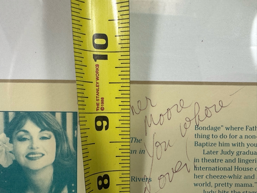 Framed Judy Tenuta Autograph 14.5 X 17 [Photo 8]