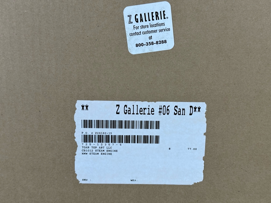 Z Gallerie Steam Engine Framed Print 25.5 X 33.5 [Photo 5]