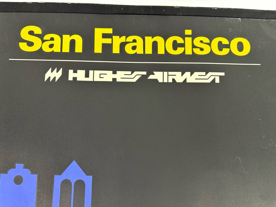 Rare Vintage San Francisco Hughes Airwest Airline Travel Poster Designed By Mario Armond Zamparelli And Company Los Angeles 22.5 X 35 [Photo 2]