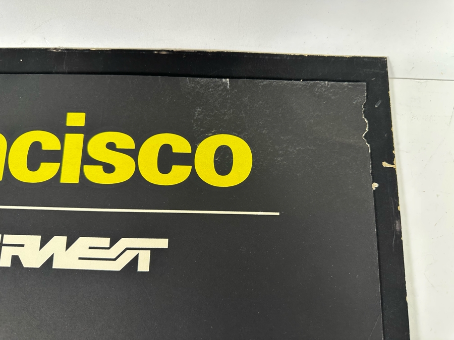 Rare Vintage San Francisco Hughes Airwest Airline Travel Poster Designed By Mario Armond Zamparelli And Company Los Angeles 22.5 X 35 [Photo 3]