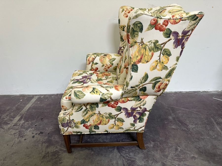 Upholstered Fruit Fabric Wingback Armchair 31W X 35D X 42H [Photo 9]