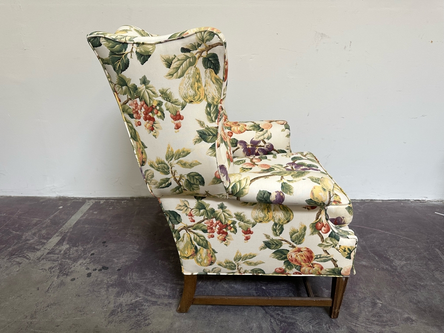 Upholstered Fruit Fabric Wingback Armchair 31W X 35D X 42H [Photo 6]