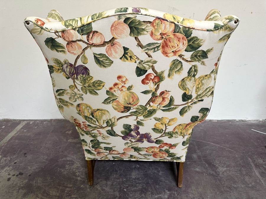 Upholstered Fruit Fabric Wingback Armchair 31W X 35D X 42H [Photo 8]