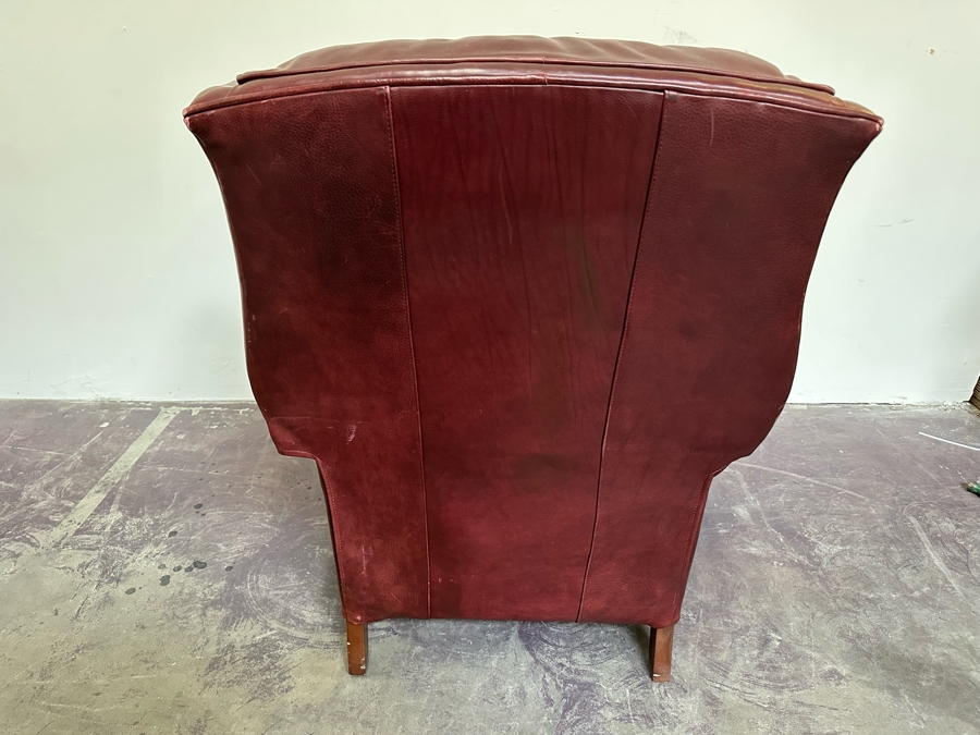 Bradington Young Leather Reclining Chair With Brass Nailheads [Photo 8]