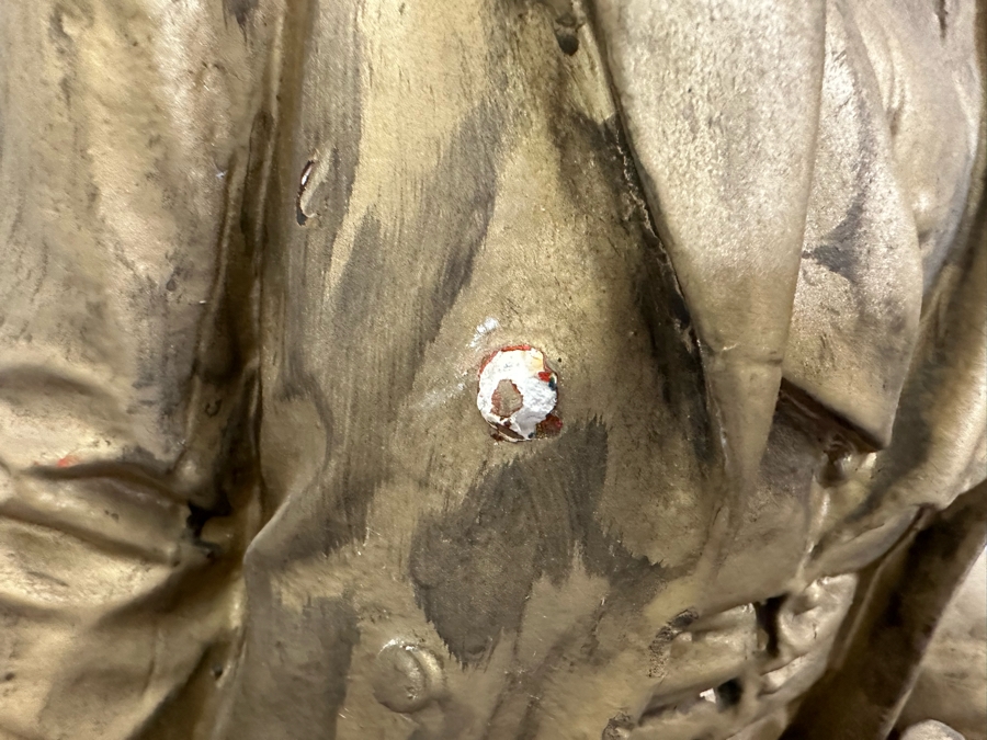 Abraham Lincoln Gold Tone Plaster Statue 34'H [Photo 6]