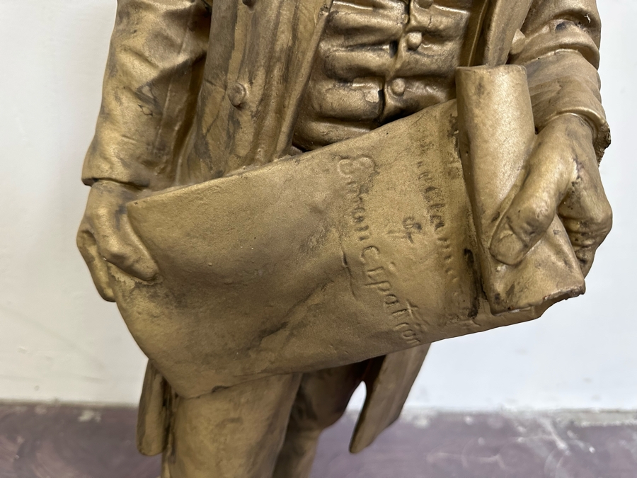 Abraham Lincoln Gold Tone Plaster Statue 34'H [Photo 7]