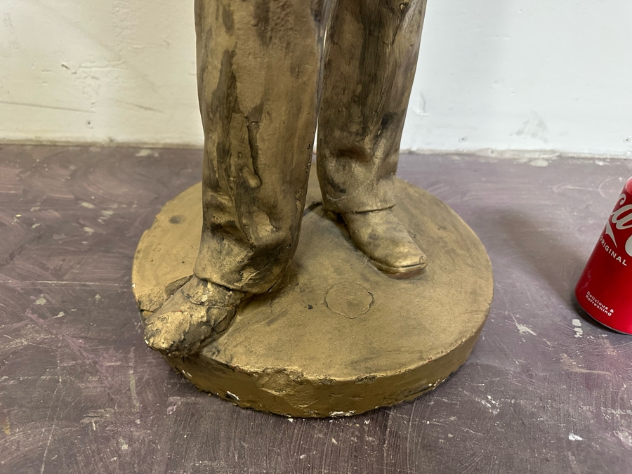 Abraham Lincoln Gold Tone Plaster Statue 34'H [Photo 8]