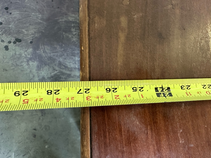 Antique Wooden And Wrought Iron Folding Table 50W X 27D X 28H [Photo 23]