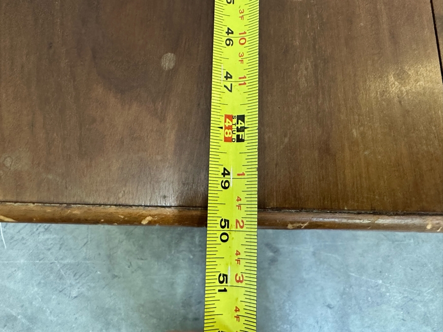 Antique Wooden And Wrought Iron Folding Table 50W X 27D X 28H [Photo 24]