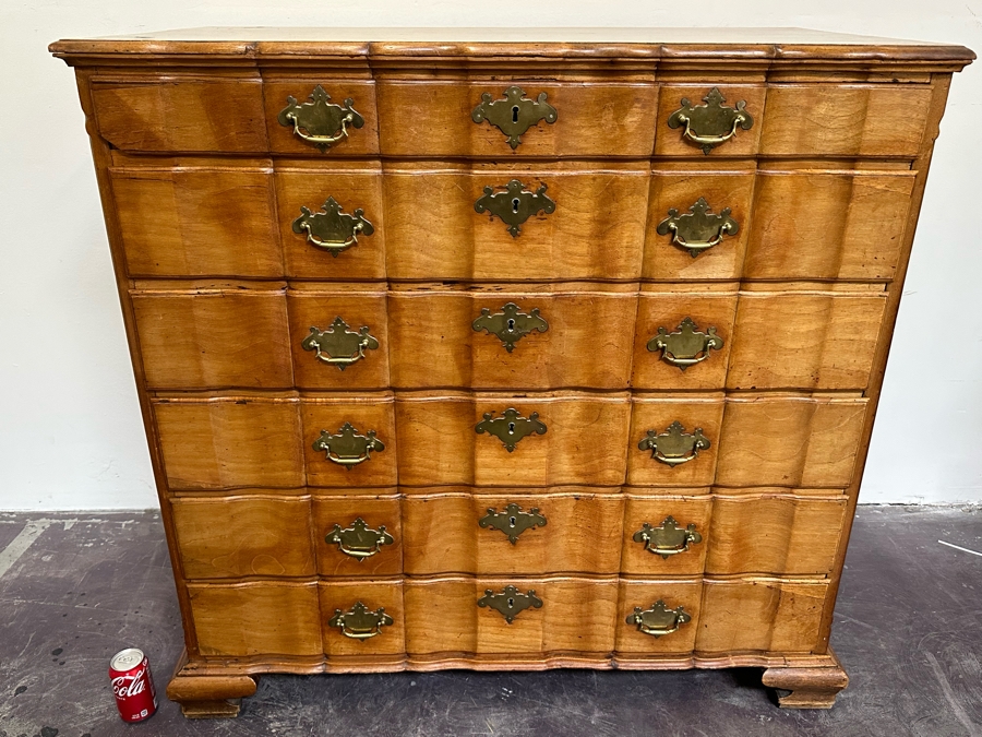 Stunning Antique Handmade 6Drawer Chest Of Drawers Dresser With Brass