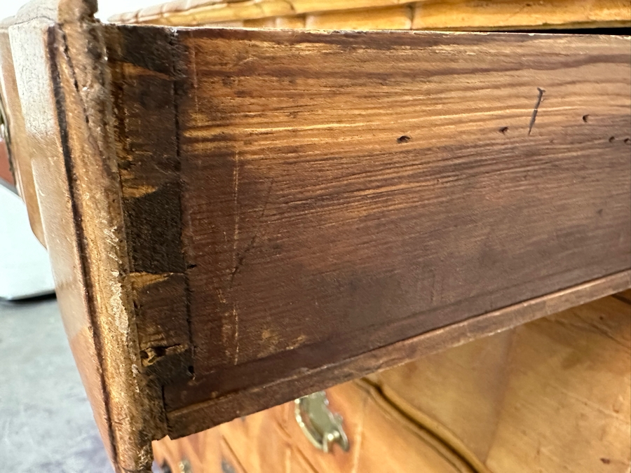 Stunning Antique Handmade 6Drawer Chest Of Drawers Dresser With Brass