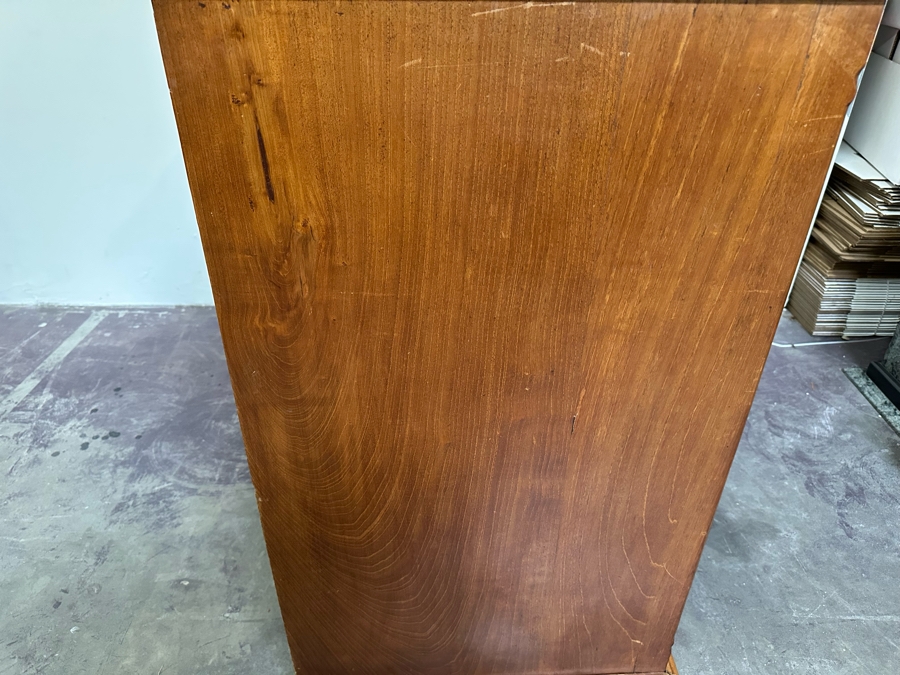 Stunning Antique Handmade 6-Drawer Chest Of Drawers Dresser With Brass Hardware (Left Corner Of Top Drawer Has Chip) 46W X 25D X 44.5H [Photo 24]