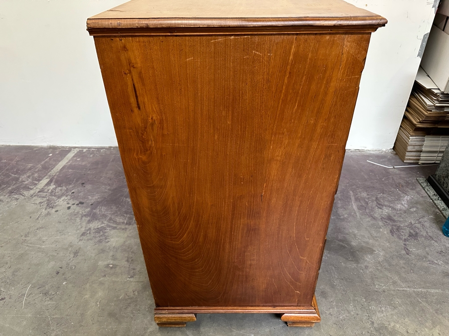 Stunning Antique Handmade 6-Drawer Chest Of Drawers Dresser With Brass Hardware (Left Corner Of Top Drawer Has Chip) 46W X 25D X 44.5H [Photo 23]