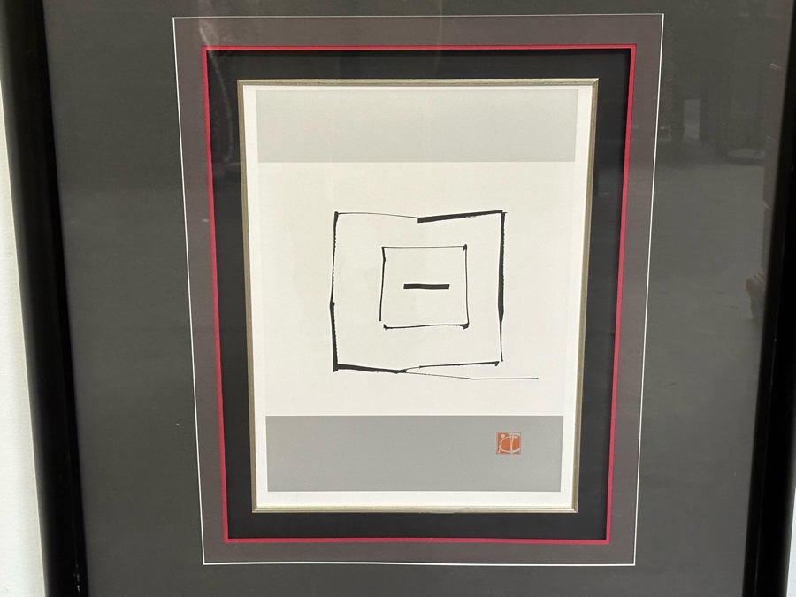 Nicely Framed Asian Modernist Print Framed 36 X 44 [Photo 6]