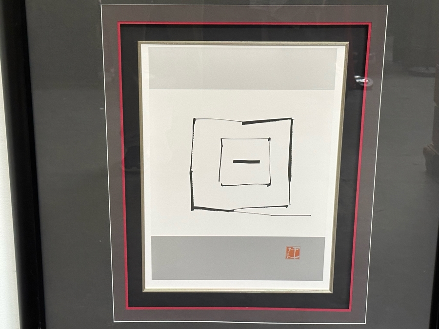 Nicely Framed Asian Modernist Print Framed 36 X 44 [Photo 4]