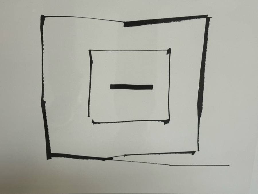 Nicely Framed Asian Modernist Print Framed 36 X 44 [Photo 7]