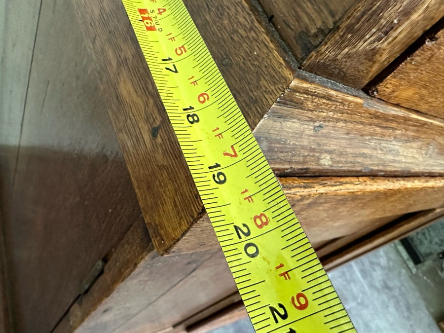 Antique Oak Wooden Cabinet (At One Point This Was A Dutch Renaissance Linen Press - Upper Portion Was Removed) 28W X 19D X 37H [Photo 27]