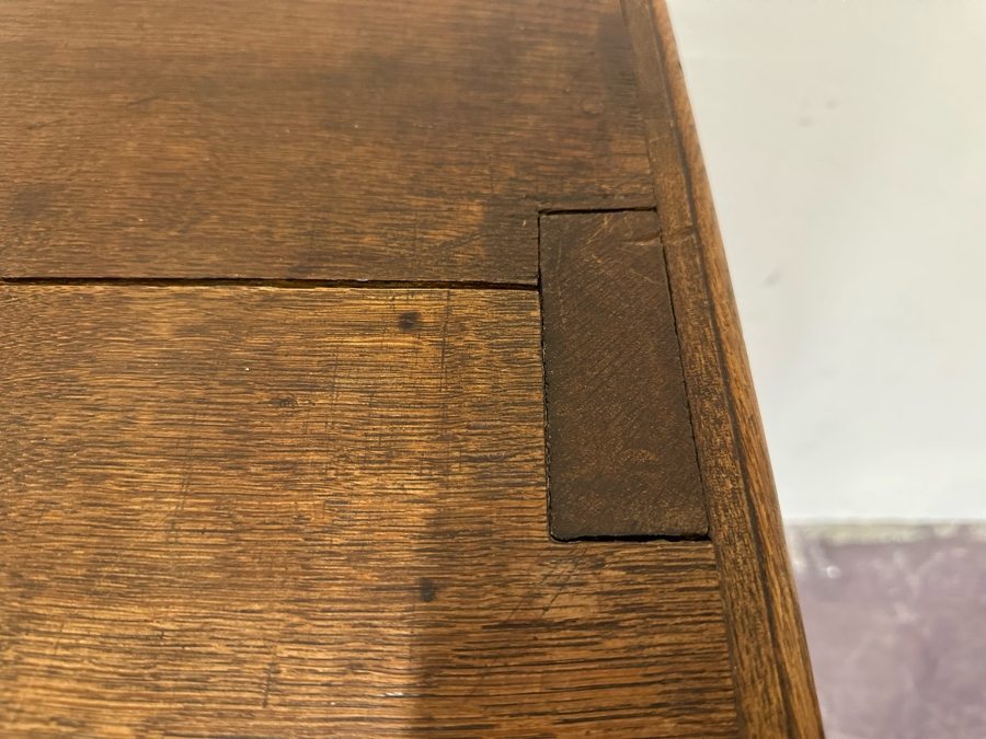 Antique Oak Wooden Cabinet (At One Point This Was A Dutch Renaissance Linen Press - Upper Portion Was Removed) 28W X 19D X 37H [Photo 10]