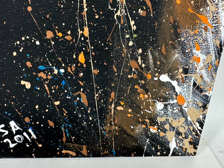 Original Bear Painting On Canvas Signed SA 2011 36 X 36 [Photo 6]