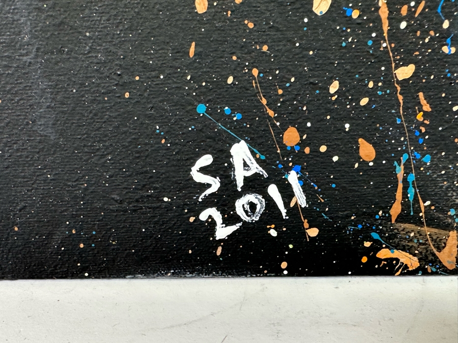 Original Bear Painting On Canvas Signed SA 2011 36 X 36 [Photo 7]