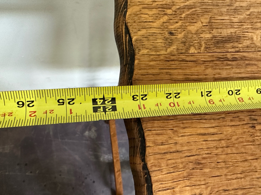 Antique Tiger Oak Barley Twist Legs Side Table 24W X 18D X 29H [Photo 9]