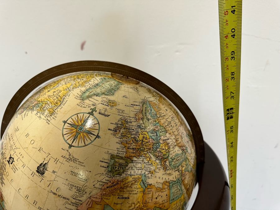 Freestanding 12 Inch Replogle World Classic Series Globe With Tripod Stand 39H [Photo 9]