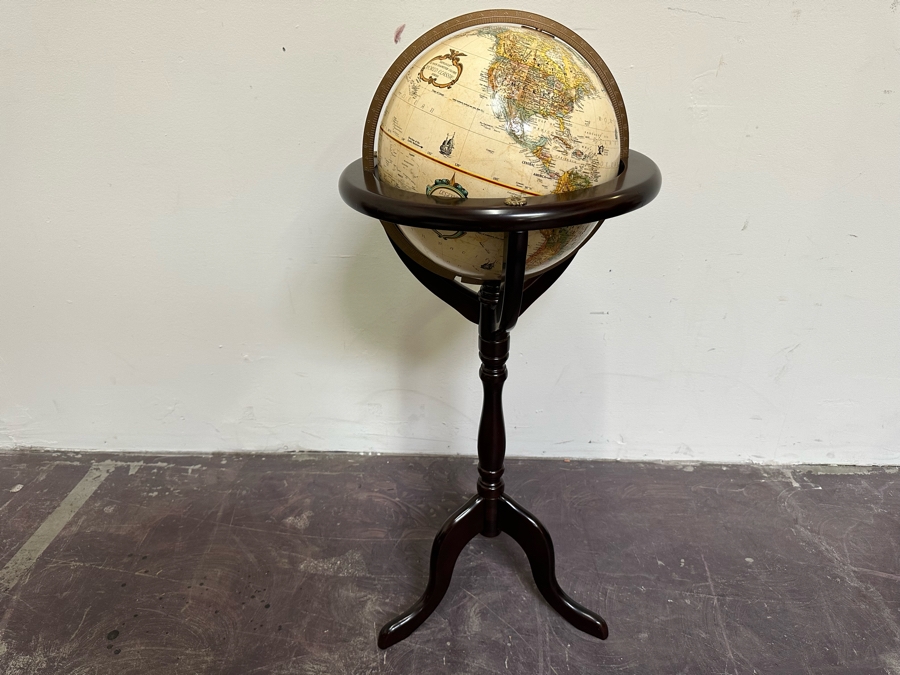 Freestanding 12 Inch Replogle World Classic Series Globe With Tripod Stand 39H [Photo 3]