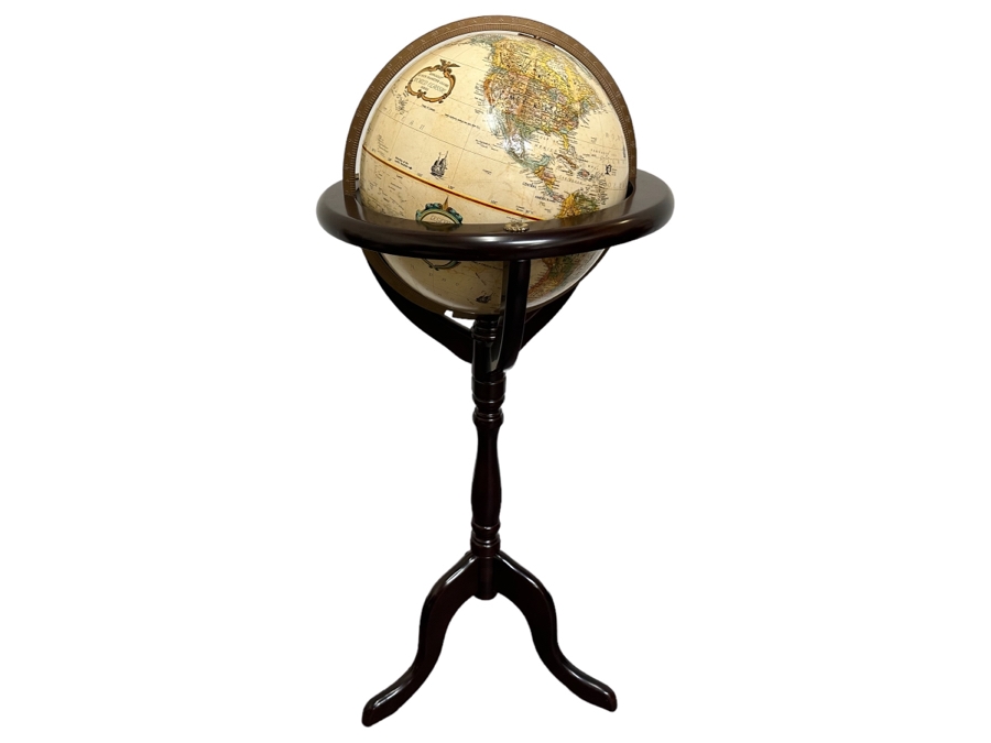 Freestanding 12 Inch Replogle World Classic Series Globe With Tripod Stand 39H [Photo 1]