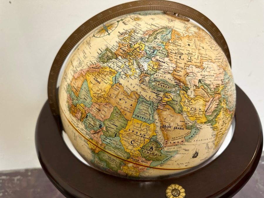 Freestanding 12 Inch Replogle World Classic Series Globe With Tripod Stand 39H [Photo 7]