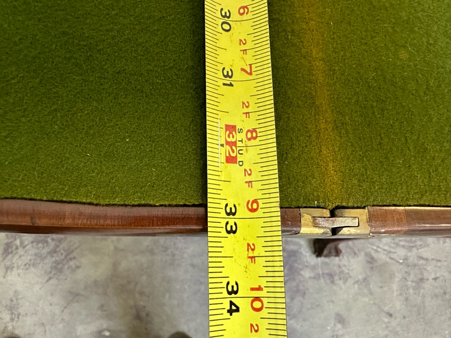 Impressive Antique Wooden Gaming Table With Ball And Claw Carved Feet 32W X 33D X 28H (16W When Not Extended) - See Photos [Photo 20]