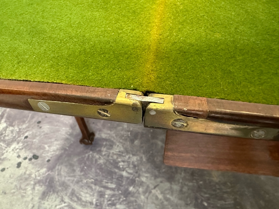 Impressive Antique Wooden Gaming Table With Ball And Claw Carved Feet 32W X 33D X 28H (16W When Not Extended) - See Photos [Photo 16]