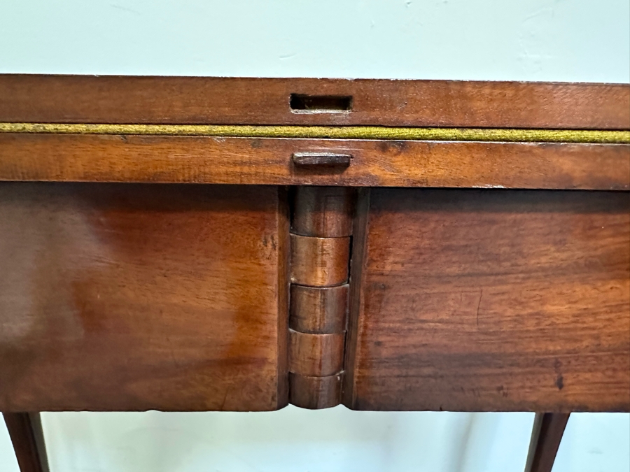 Impressive Antique Wooden Gaming Table With Ball And Claw Carved Feet 32W X 33D X 28H (16W When Not Extended) - See Photos [Photo 25]