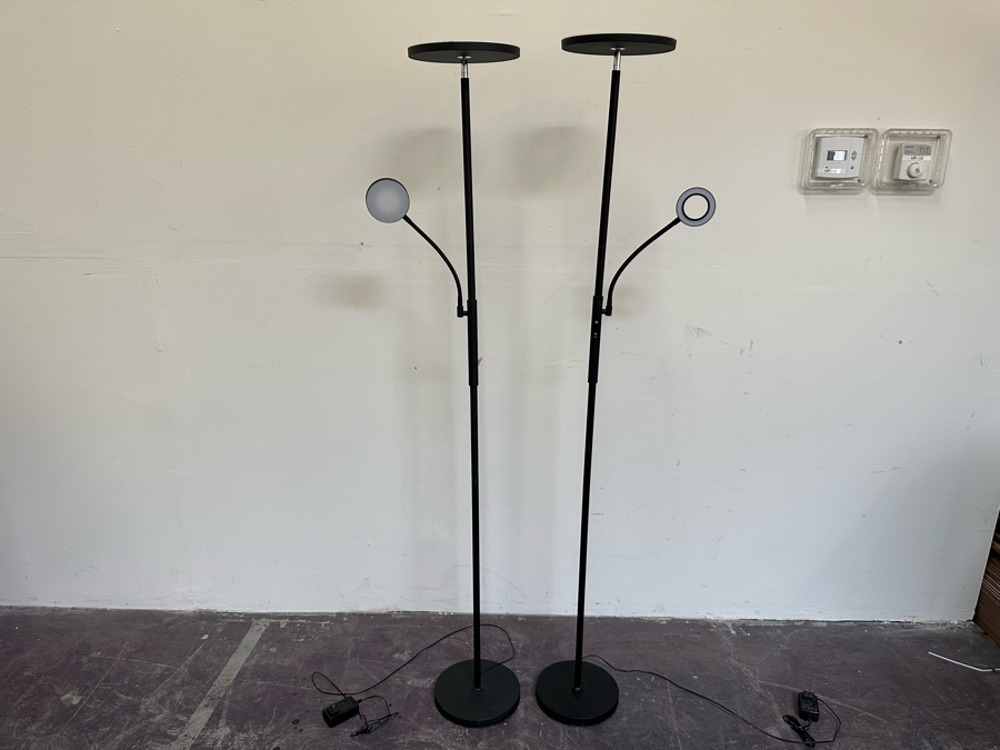 Pair Of Adjustable LED Floor Lamps 6'H [Photo 3]